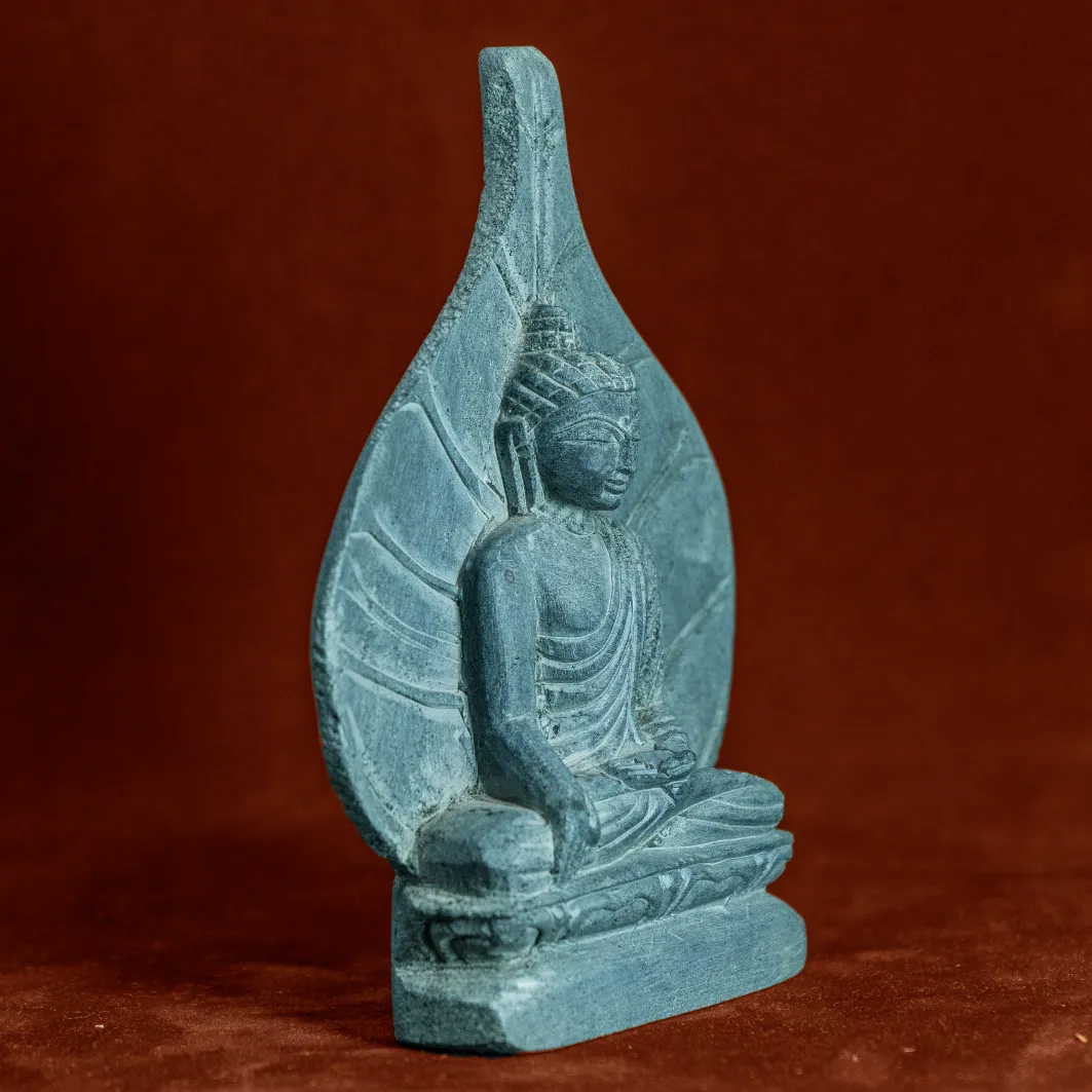 Ficus leaf buddha stonesclupture MollisArts